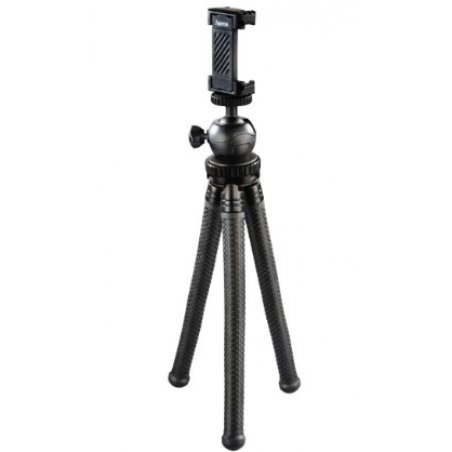 Hama FlexPro 3-in-1 Camera/Phone/GoPro Compact Tripod, Ball Head, 360° Bendable Legs, 27cm Max Height