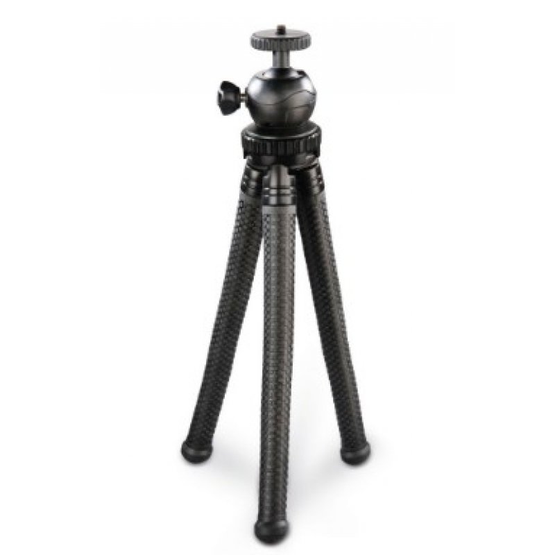 Hama FlexPro 3-in-1 Camera/Phone/GoPro Compact Tripod, Ball Head, 360° Bendable Legs, 27cm Max Height