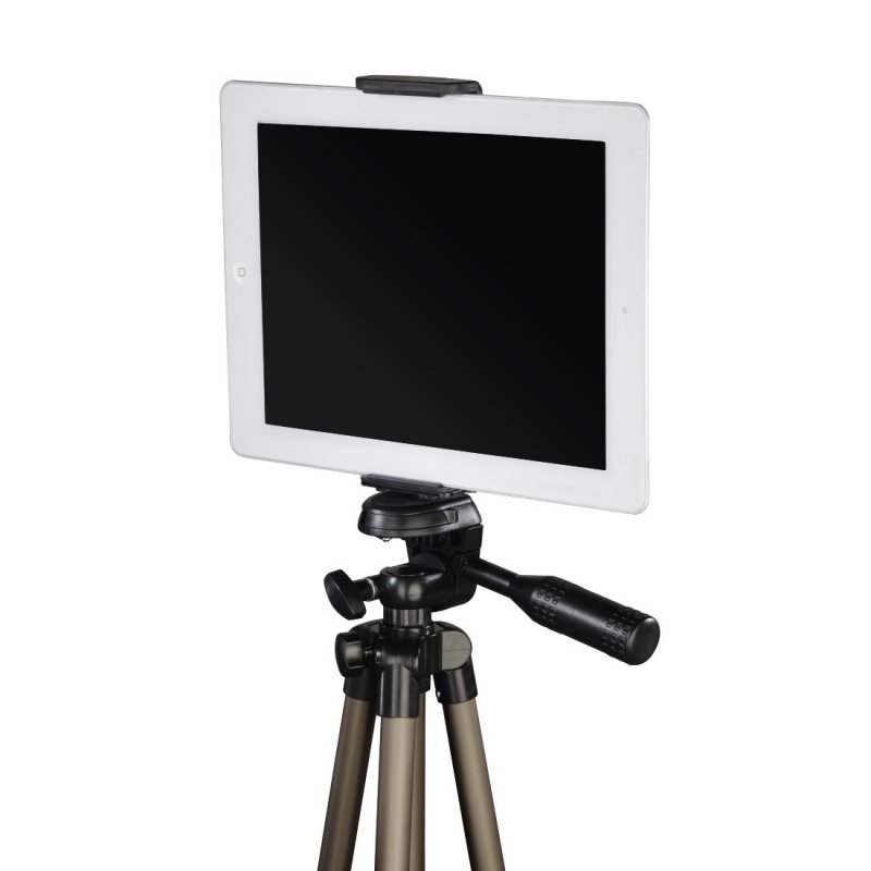 Hama Phone/Tablet Tripod, 3D Tilt Head, 106cm Max Height, 6.4mm Thread & Phone/Tablet Holder, Quick-Change Plate,
