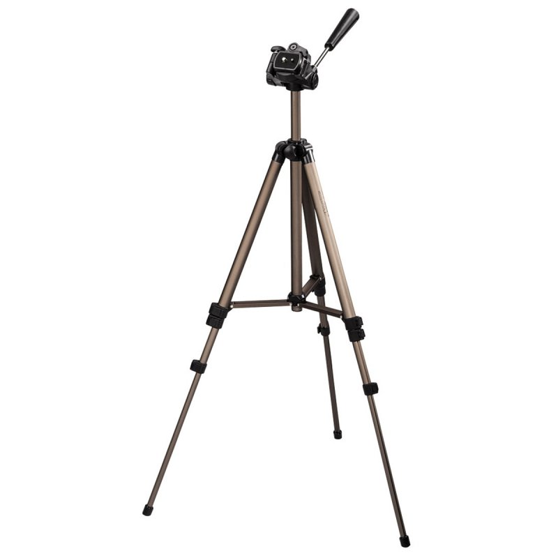 Hama Star 75 Camera Tripod, 3D Tilt Head, 125cm Max Height, 6.4mm Thread, Quick-Release Plate, Spirit Level, Bag