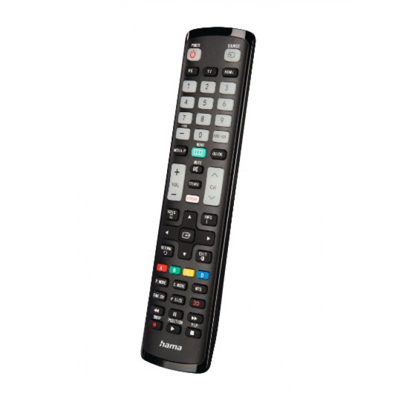 Hama Universal IR Remote Control for Samsung TVs, Teachable, Smart Buttons, Illuminating Buttons, 10m Range