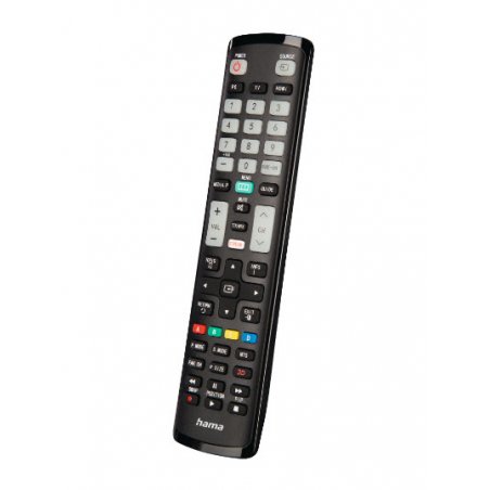 Hama Universal IR Remote Control for Samsung TVs, Teachable, Smart Buttons, Illuminating Buttons, 10m Range