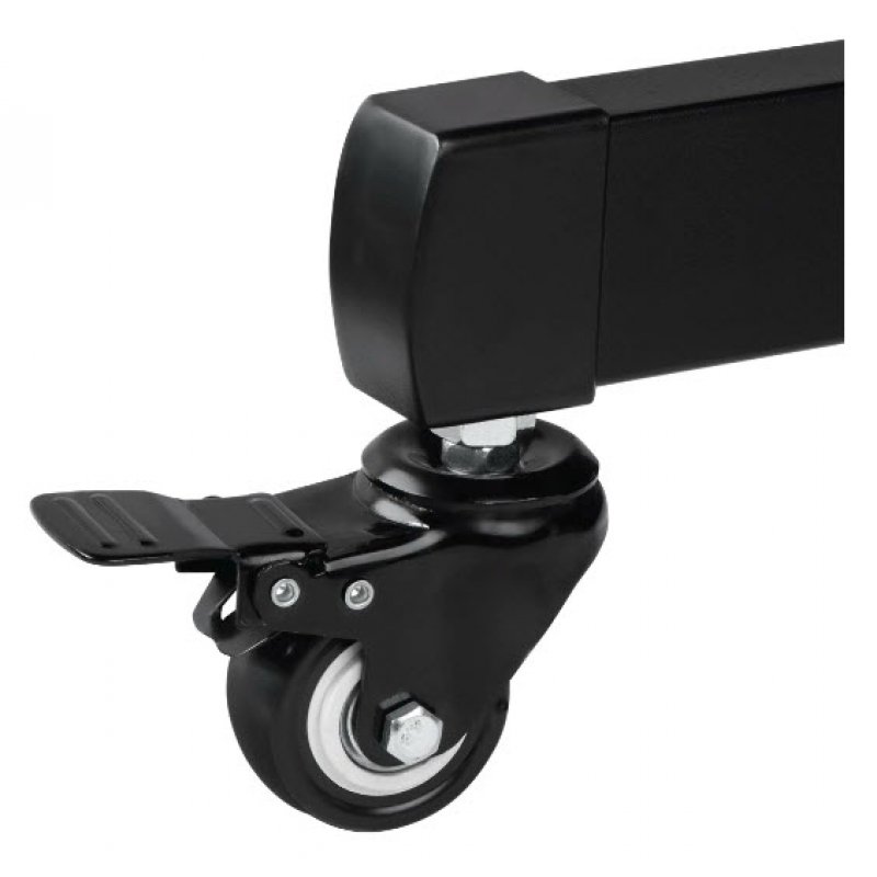 Hama Trolley Mobile TV Stand, Up to 75" TVs, 40kg Max, 4 Castors w/ Breaks, Height-Adjustable, Cable Manager, VESA up