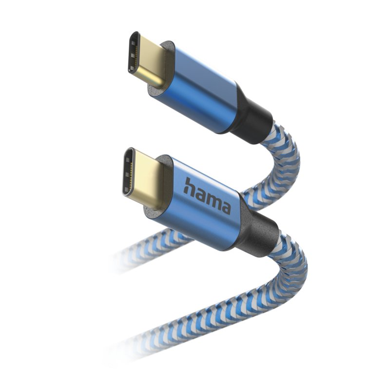 Hama Reflective USB cable USB 2.0 1.5 m USB C Blue