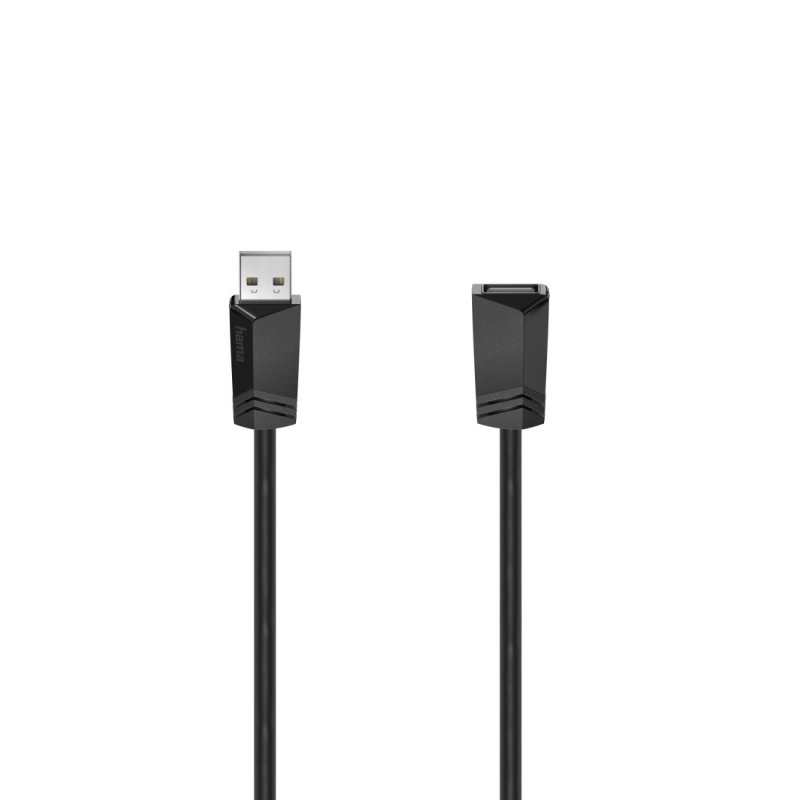 Hama USB 2.0 Extension Cable, Male to Female, 1.5 Metre, Black