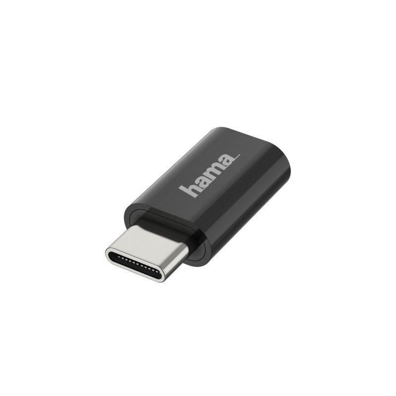 Hama 00200310 changeur de genre de câble Micro USB USB-C Noir