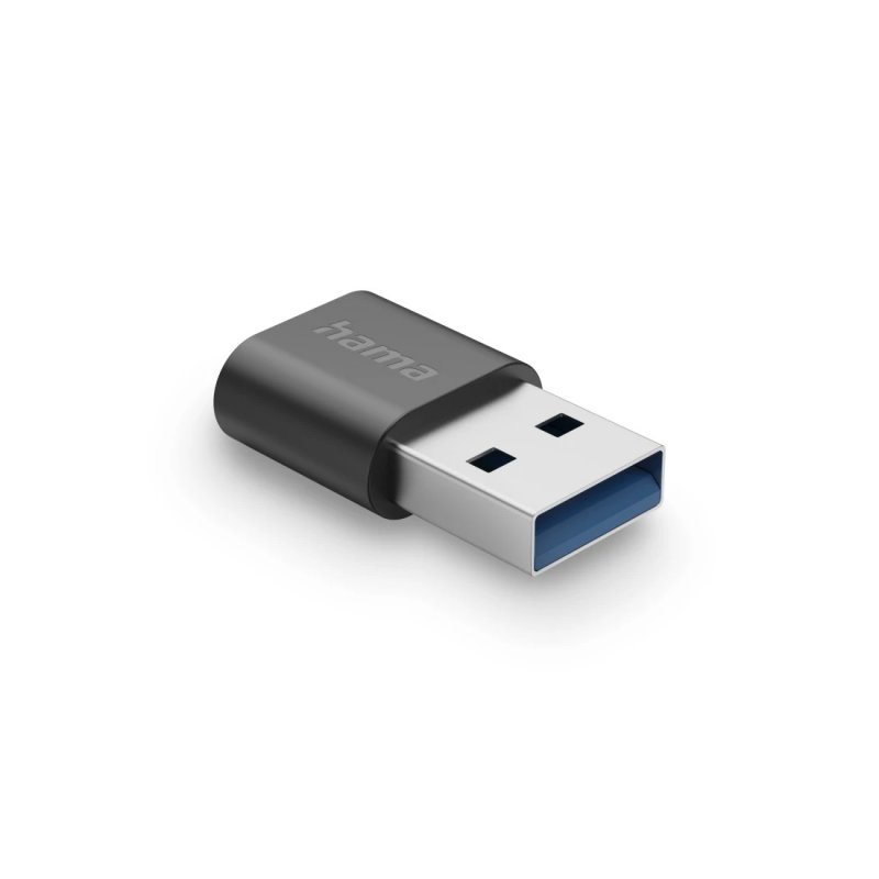 Hama 00200357 changeur de genre de câble USB-A USB-C Noir