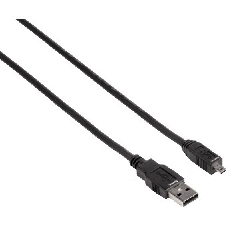 Hama USB-A to Mini USB Type-B Cable, USB 2.0, 1.8 Metre, Black