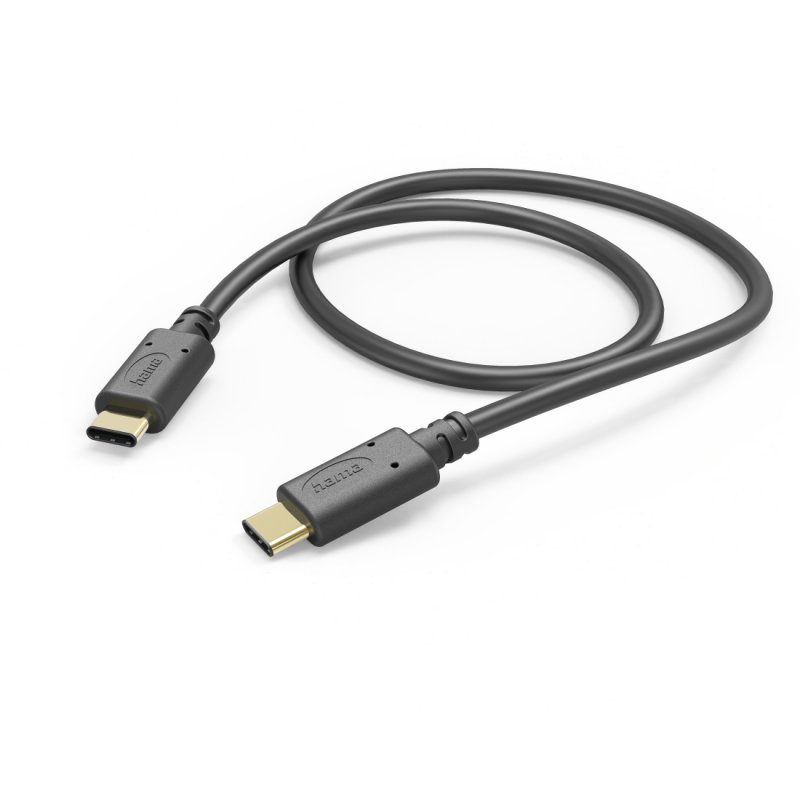 Hama USB-C to USB-C Quick Charging Cable, USB 2.0, 1.5 Metre, Black