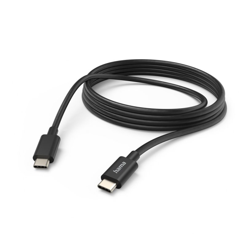 Hama USB-C to USB-C Quick Charging Cable, USB 2.0, 3 Metre, Black