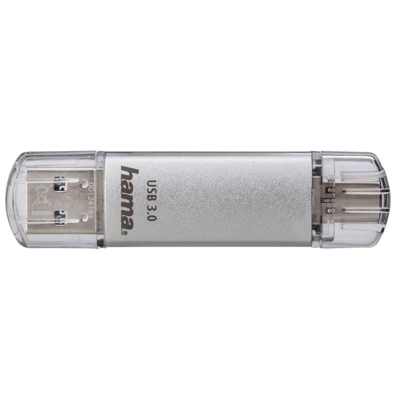 Hama C-Laeta 16GB USB-A & USB-C Memory Pen, Metal Casing, OTG, 40MB/s, Silver