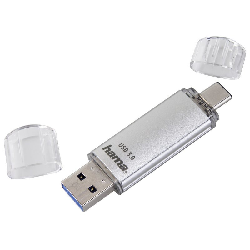 Hama C-Laeta USB flash drive 64 GB USB Type-A / USB Type-C 3.2 Gen 1 (3.1 Gen 1) Silver