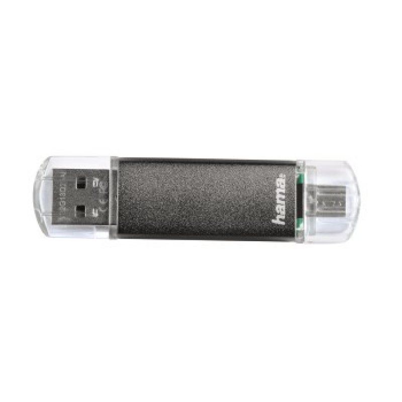 Hama Laeta Twin 16GB USB flash drive USB Type-A 2.0 Grey