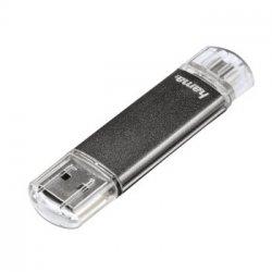 Hama Laeta Twin, 32GB USB flash drive USB Type-A 2.0 Grey