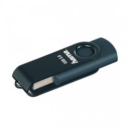 Hama Rotate 256GB USB 3.0 Memory Pen, Rotating Cap, Keyring, Petrol Blue