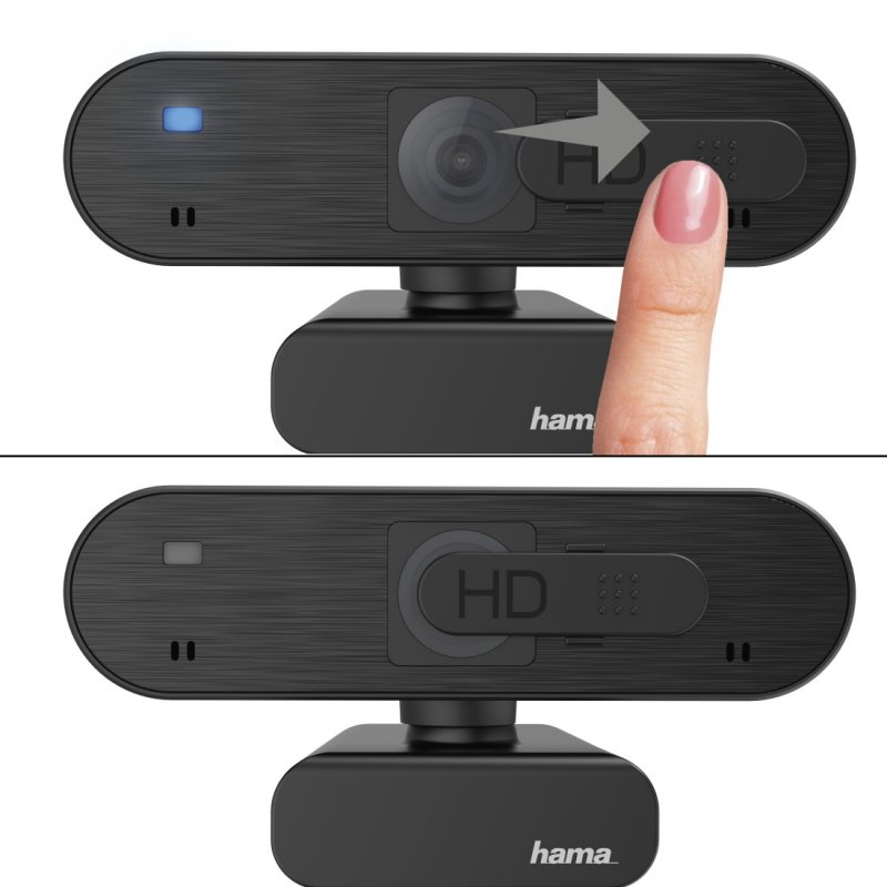 HamaC-600 Pro FHD Webcam with Mic, 1080p, 30fps, Auto-Focus, Lighting Adjustment, Stand/Clamp