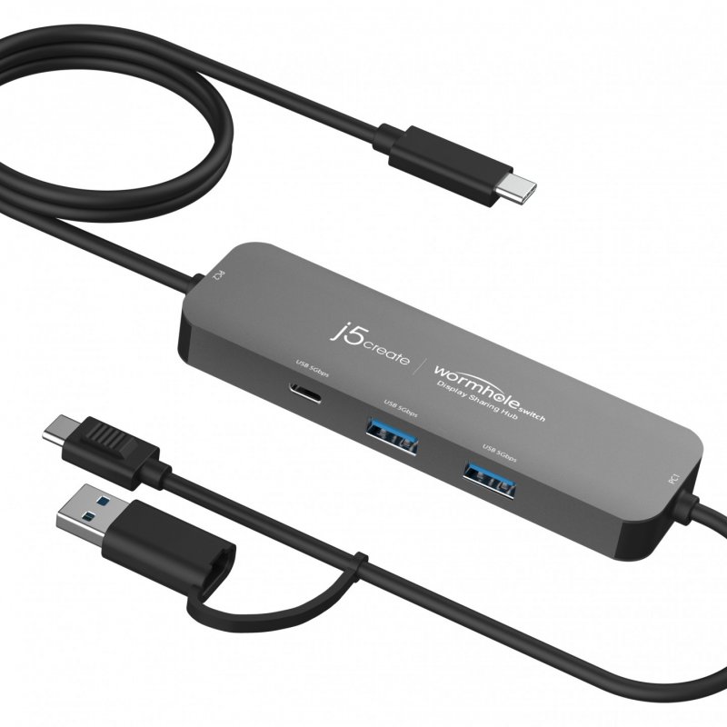 j5create JCH462-N USB-Hub USB 3.2 Gen 1 (3.1 Gen 1) Type-A Type-C 5000 Mbit/s Grau