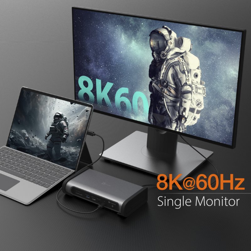 j5create JTD568 Avec fil Thunderbolt 4 Gris