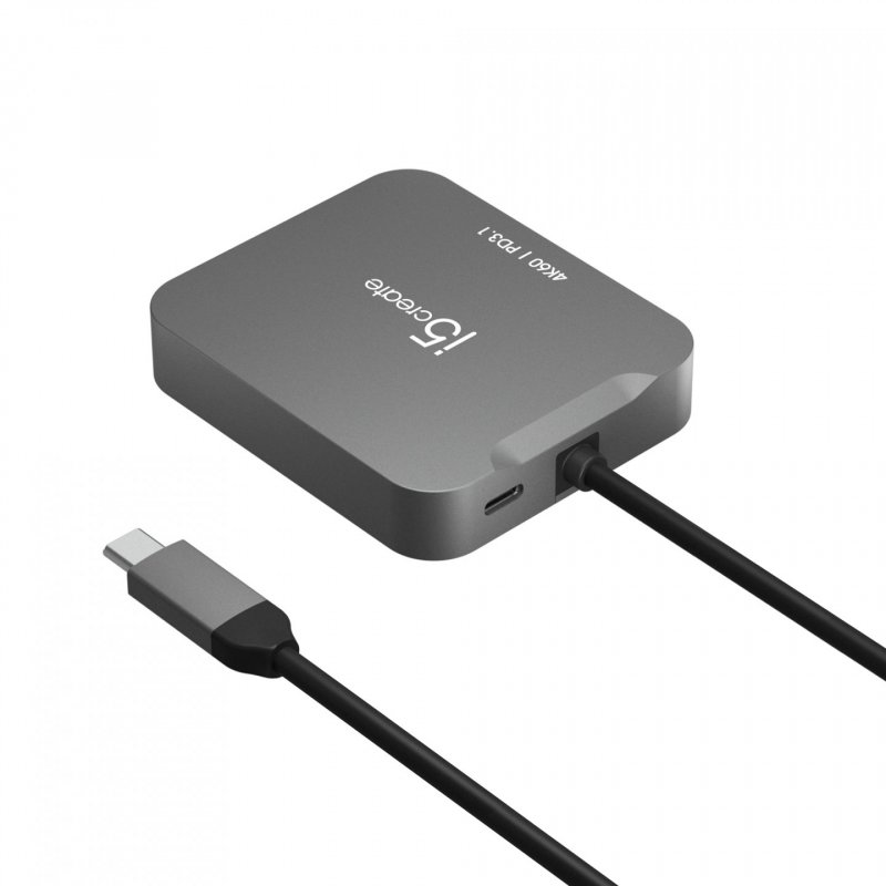 j5create JCD3191-N, Kabelgebunden, USB 3.2 Gen 2 (3.1 Gen 2) Type-C, 140 W, 10,100,1000 Mbit/s, Grau, Space Grey