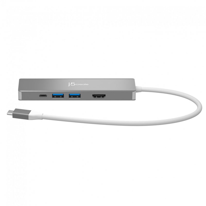 j5create JCD390-N station d'accueil Avec fil USB 3.2 Gen 2 (3.1 Gen 2) Type-C Argent, Blanc