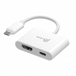j5create JCA152-N câble vidéo et adaptateur 0,82 m USB Type-C HDMI USB Type-C Blanc