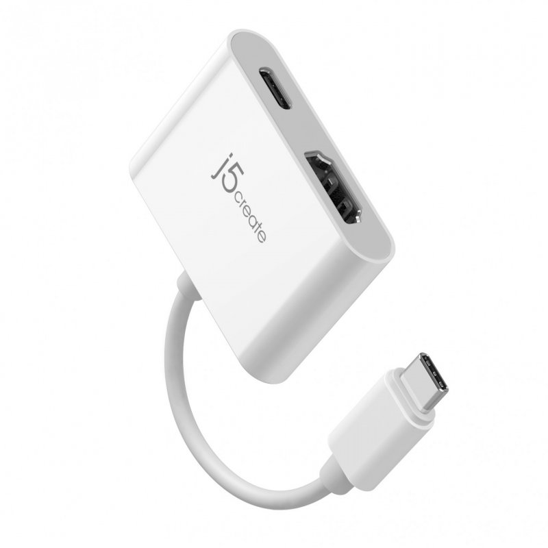 j5create JCA152-N câble vidéo et adaptateur 0,82 m USB Type-C HDMI USB Type-C Blanc