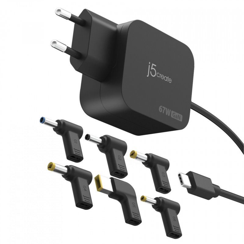 j5create JUP1565DCE-EN chargeur d'appareils mobiles Universel Noir Secteur Intérieure