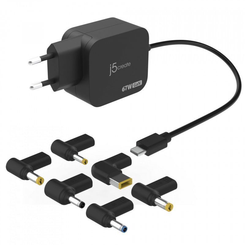j5create JUP1565DCE-EN chargeur d'appareils mobiles Universel Noir Secteur Intérieure