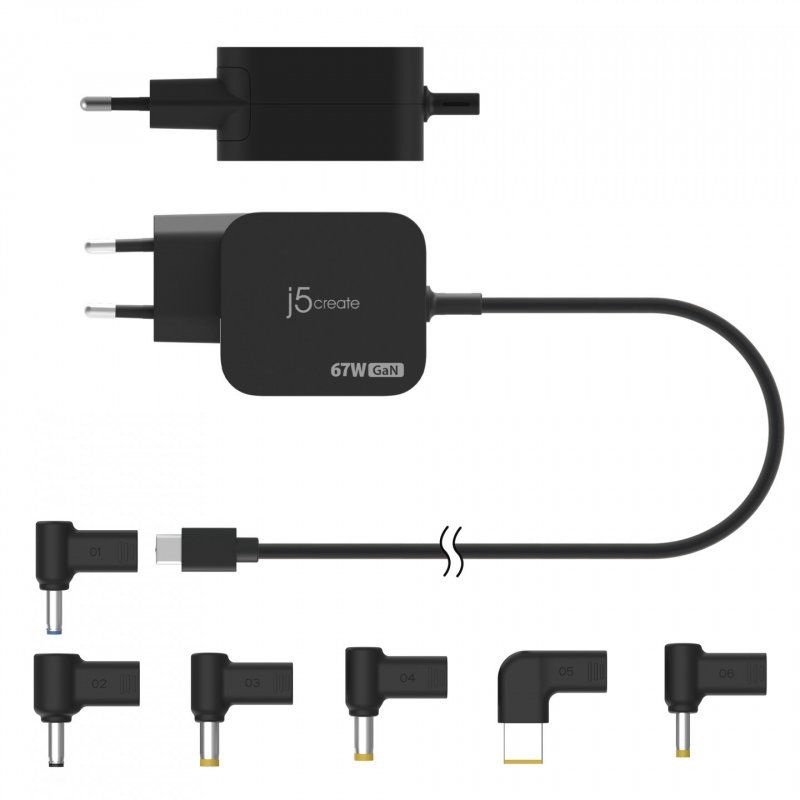 j5create JUP1565DCE-EN chargeur d'appareils mobiles Universel Noir Secteur Intérieure