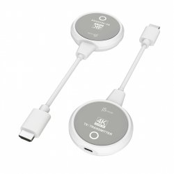 j5create JVAW75-N extension audio/video Émetteur et récepteur AV Gris, Blanc