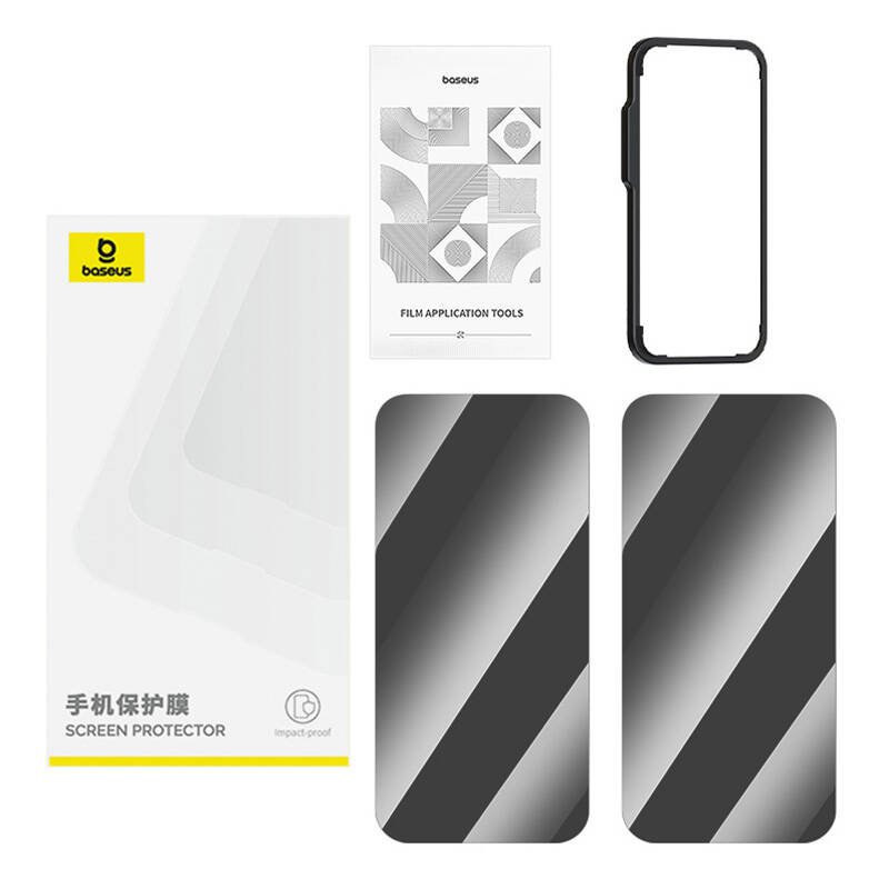 Baseus privacy tempered glass Superior HD for iP 11Pro Max/XS Max 2xcleaning kit and EasyStick