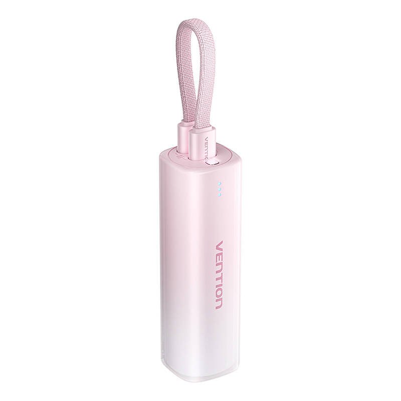 Powerbank 5000mAh Vention FHWR0 20W USB-C to lightning cable (pink)