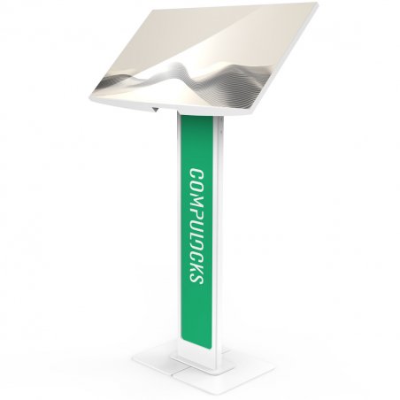 BRANDABLE VESA FLOOR STAND FOR SCREENS UP TO 32 INCHES WHITE