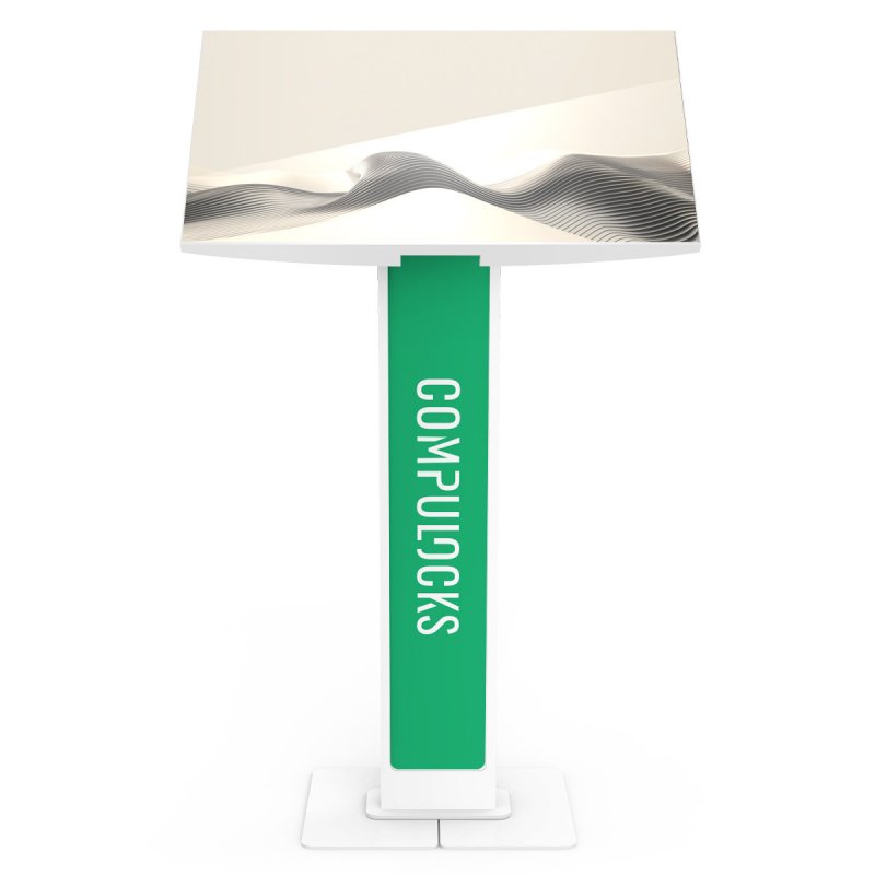 BRANDABLE VESA FLOOR STAND FOR SCREENS UP TO 32 INCHES WHITE