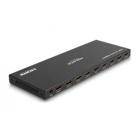 DeLOCK HDMI Splitter 1 x HDMI in to 8 x HDMI out 4K 60 Hz with downscaler