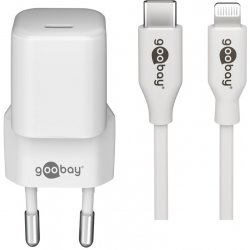 Apple Lightning / USB-C PD-Ladeset 30 Watt (weiß, 1 Meter Kabel, PD)