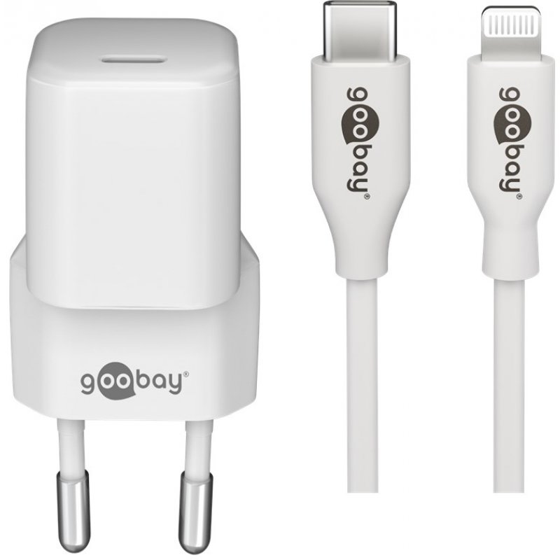 Goobay 64575 mobile device charger Smartphone White AC Fast charging Indoor