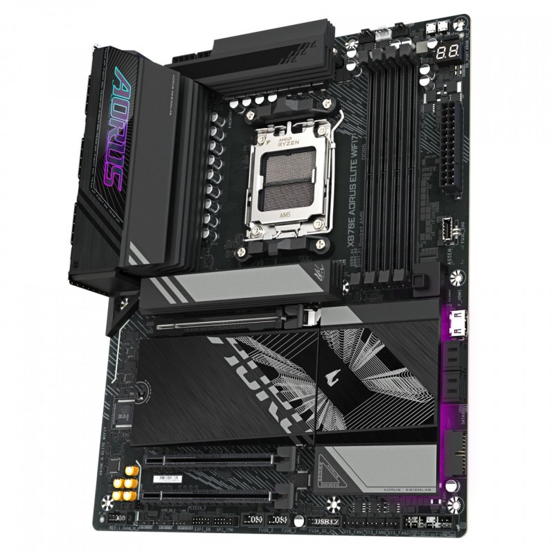 GIGABYTE X870E A ELITE WIFI7 Motherboard - Supports AMD Ryzen 9000 CPUs, 16 2 2 Phases Digital VRM, up to 8000Hz DDR5