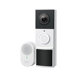 TP-LINK (TAPO D210) Smart Battery 2K 3MP Video Doorbell Camera w/ Chime, 6-Month Battery, Night Vision, AI Detection &