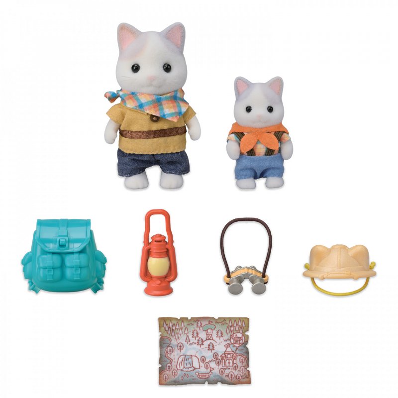 Sylvanian Families - Exciting Discovery Set - Latte Cat Brother & Baby (5763)