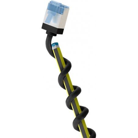Ultraflexibles Cat.6a Patchkabel slim, U/FTP (schwarz, 10 Meter, extrakurze Stecker)