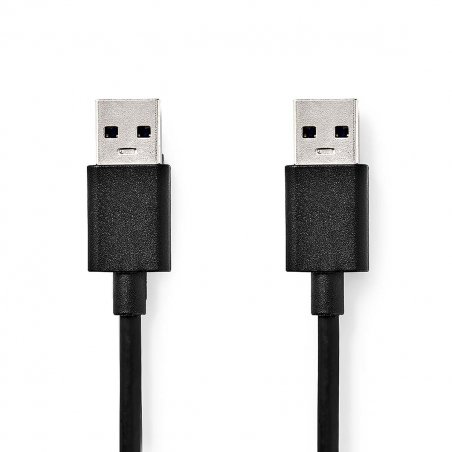 Nedis CCGB61000BK20 USB cable USB 3.2 Gen 1 (3.1 Gen 1) 2 m USB A Black