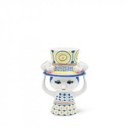 Bjørn Wiinblad - Lady with hat Vase 20,5 cm Blue