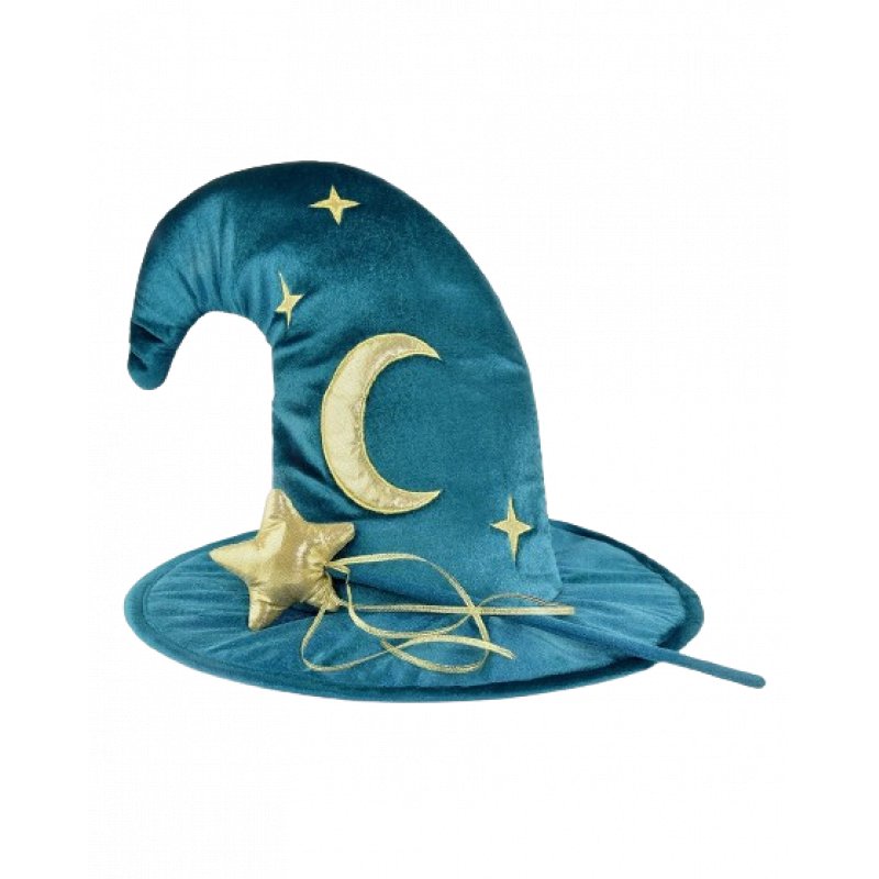 Den Goda Fen - Velvet Wiard hat & wand (F77601)