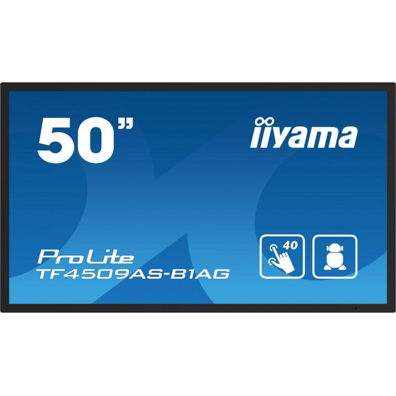 iiyama TF5039AS-B1AG affichage de messages Écran plat de signalisation numérique 125,7 cm (49.5") LED 500 cd/m² 4K