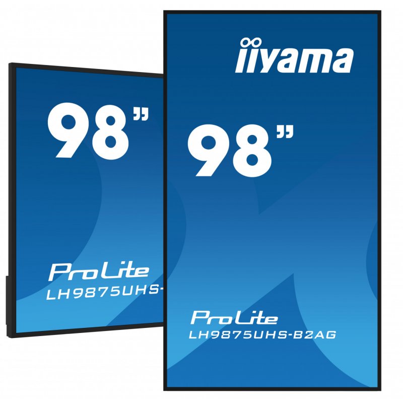 iiyama LH9875UHS-B2AG Signage Display Digital signage flat panel 2.48 m (97.5") LED Wi-Fi 500 cd/m² 4K Ultra HD Black