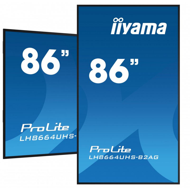 iiyama LH8664UHS-B2AG Signage Display Digital signage flat panel 2.18 m (86") Wi-Fi 500 cd/m² 4K Ultra HD Black