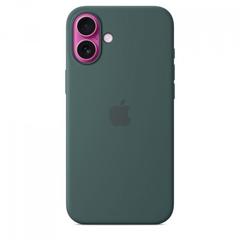Apple Coque en silicone avec MagSafe pour iPhone 16 Plus - Vert lacustre