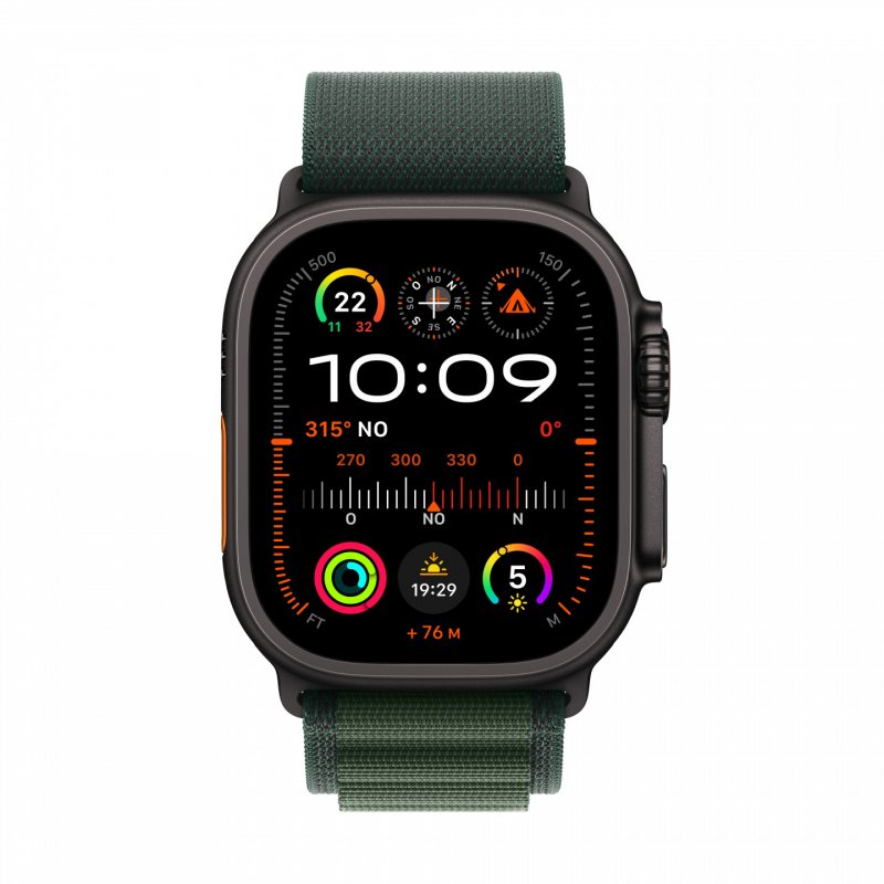 Apple Watch Ultra 2 OLED 49 mm Numérique 410 x 502 pixels Écran tactile 4G Noir GPS (satellite)