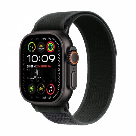Apple Watch Ultra 2 GPS Cellular 49mm Black Titanium Case with Black Trail Loop - M/L